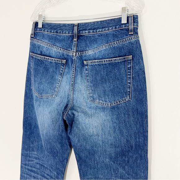Me + Em Raw Hem Straight Leg Organic Cotton Jeans Size 28 Medium Blue - Picture 6 of 10